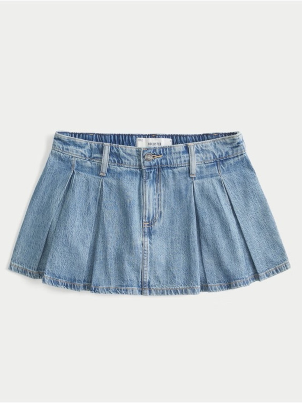 Hollister Pleated Denim Mini Skort NWT